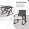 3 Piece Patio Wicker Rocking Chairs Set with Heavy-Duty Metal Frame